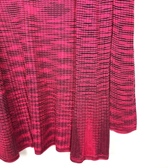 Missoni‎ Y2K Long Line Length Open Front Cardigan Sweater Pink/Black Size 10 - Picture 3 of 8